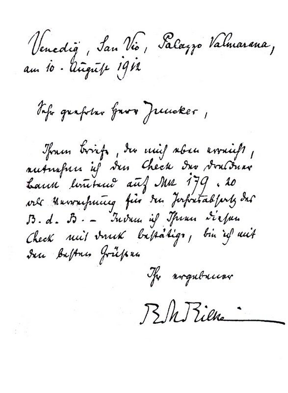 Rilkebrief 10.08.1912 - Bilder